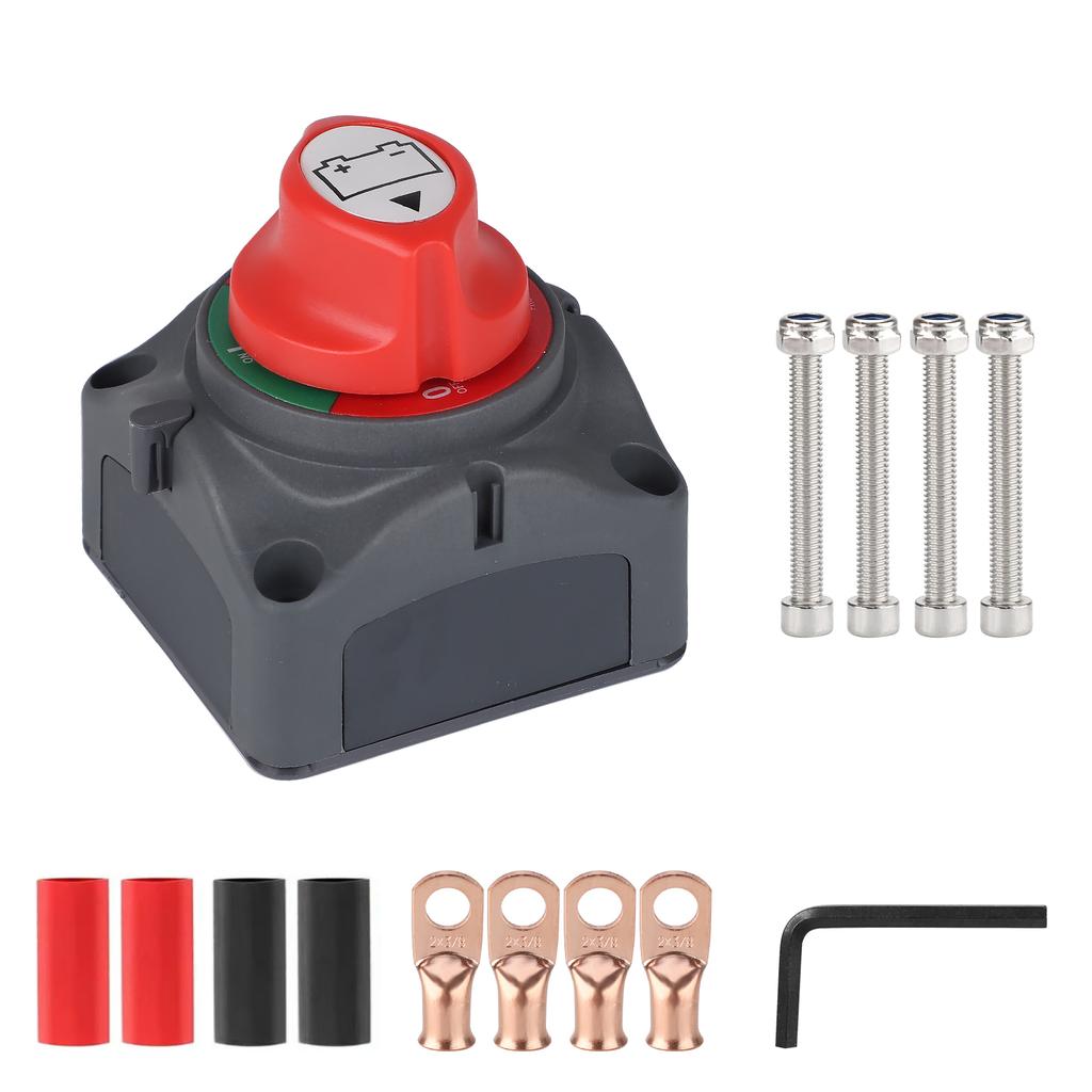 12V-48V 2 Position Cut Off Switch ForTruck Boat Yacht Caravan Motorcycle Waterproof IP65 Battery Isolator Switch With Terminal
