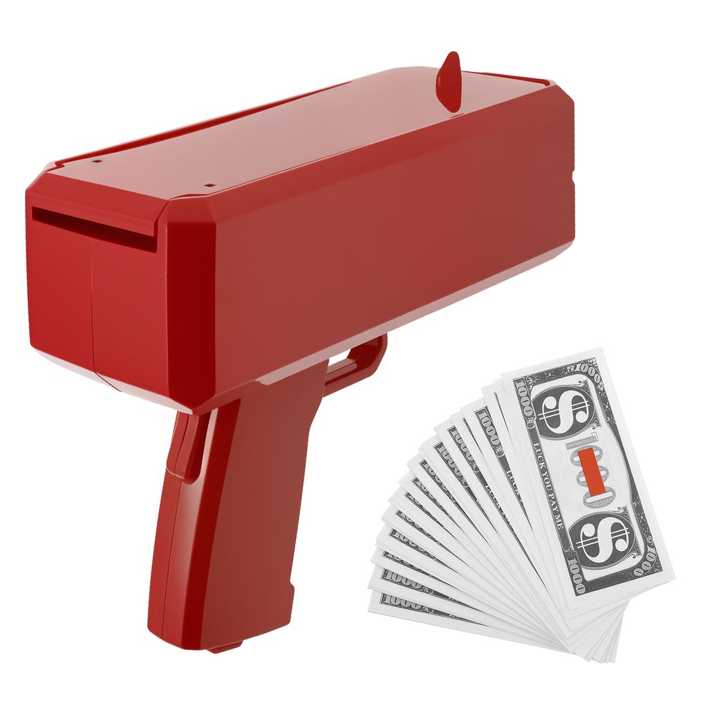 Handheld Shoot Money Gun Toys with 200 Props Fun Cash Raining Celebration Spray Tool Money Blower Machine Wedding Birthday Party