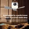 LED Light With Fan Portable Silent Ceiling Fans Light Rechargeable/Plug-in LED Lamp Remote Control 7200mAh for Bedroom Camping