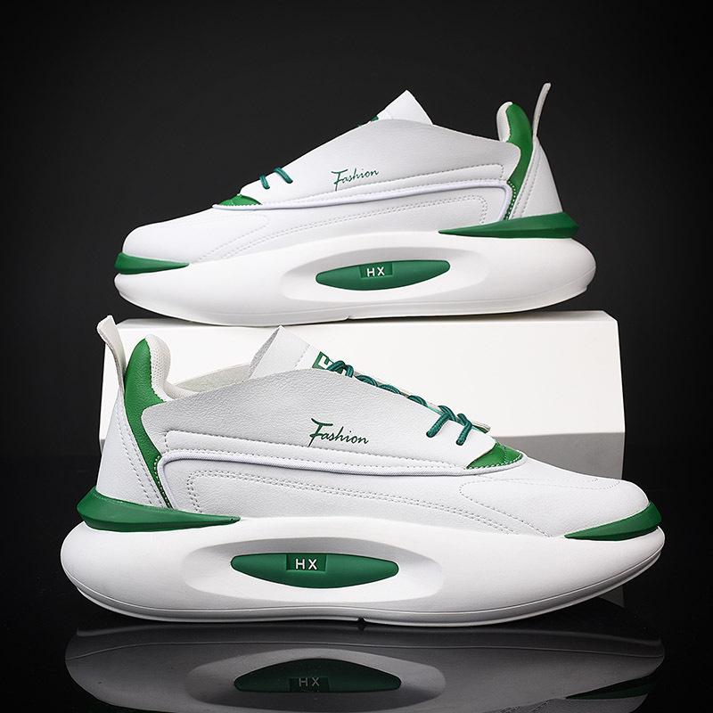 

2025 новая европейская станция open smile круглая головка дышащая сетчатая низкая мужская обувь на толстой подошве сращивание модная обувь повседневная обувь 39