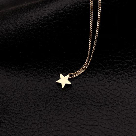 Fashion Women Star Charm Pendant Alloy Chain Necklace Wedding Party Jewelry Gift
