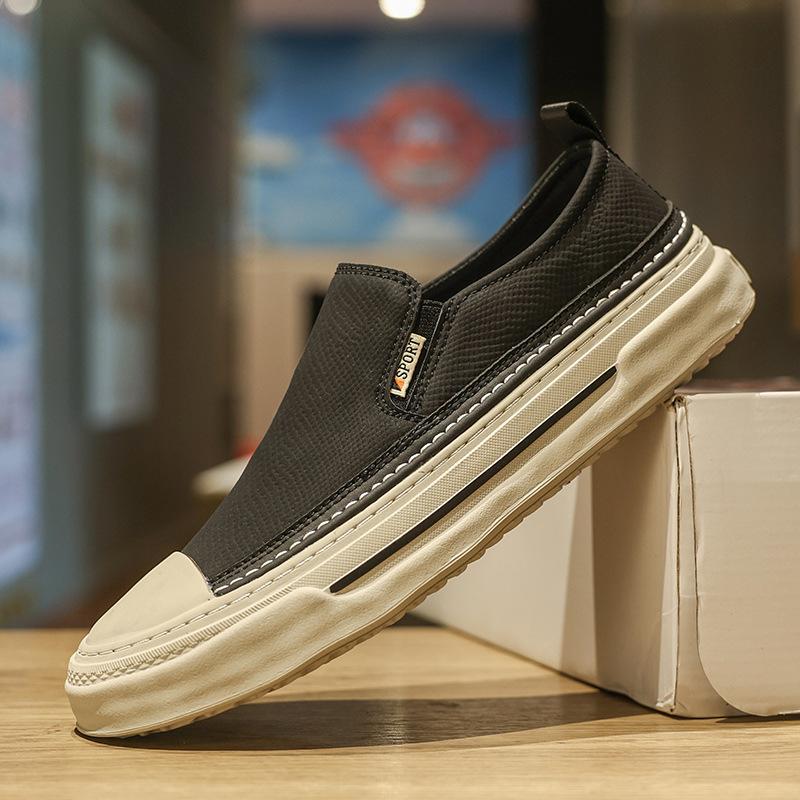 

Мужская обувь 2025 новая летняя дышащая спортивная обувь для скейтборда мужская повседневная парусиновая обувь корейская версия универсальная трендовая обувь тканевая обувь 44