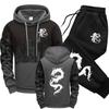 Chinese Dragon Tracksuit Hooded Sweatshirt Sweatpants City Vibe Hoodie 2 Piece Set Autumn Winter Men's Daily Casual Sport Outfit