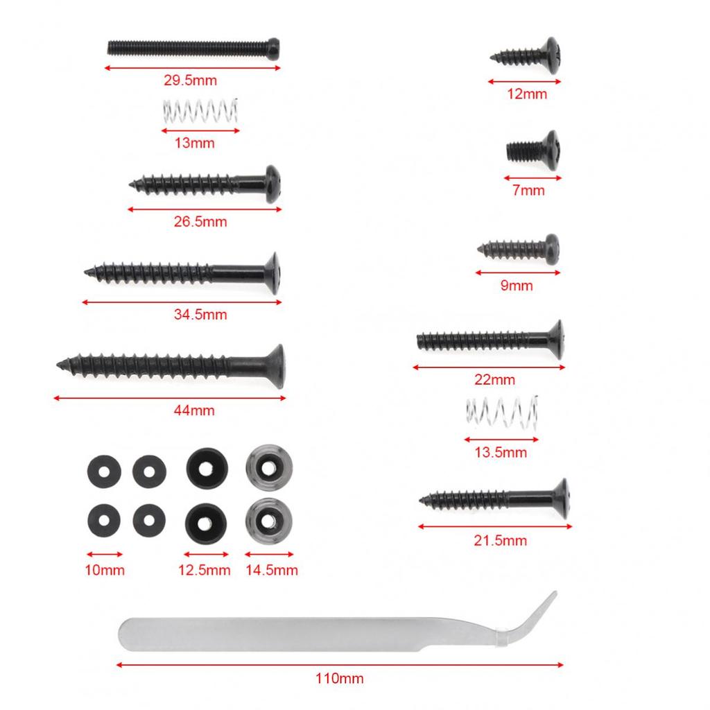 235pcs Guitar Screw Kit Bridge Neck Plate Pickup Ring Pickguard Screw Accessories Fit for ST TL Guitar Pickup Bridge