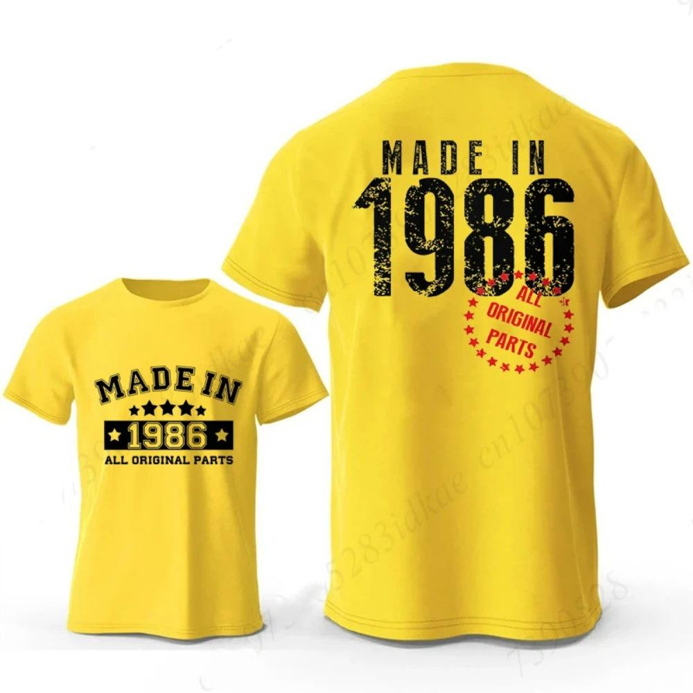 Mode Heren T-shirt Gemaakt in 1986 40 Jaar Geweldig Zijn Vintage 40ste Verjaardag Cadeau T-shirts Dames Casual T-shirt Los Streetwear T-shirt
