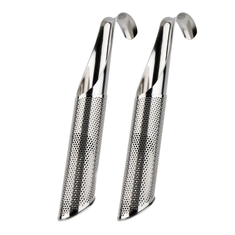 

2 шт. ситечко для заваривания чая из нержавеющей стали, ситечко для чая в форме трубы, сетка для заваривания чайных листьев, диффузор, фильтр для заваривания чая, аксессуары