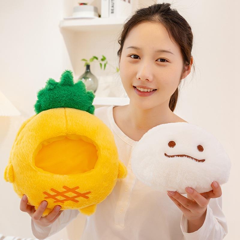 Cartoon Soft Fruit Pineapple Throw Pillow Plush Toy Doll Peach Doll Home Pillow Cushion Doll