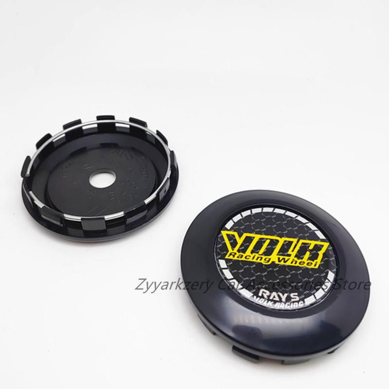 AAYP1 4pcs Volk VR Rays Racing 76mm 73mm Wheel Caps Car Center Hubcaps TE37SL Rims ABS Cover Car Styling