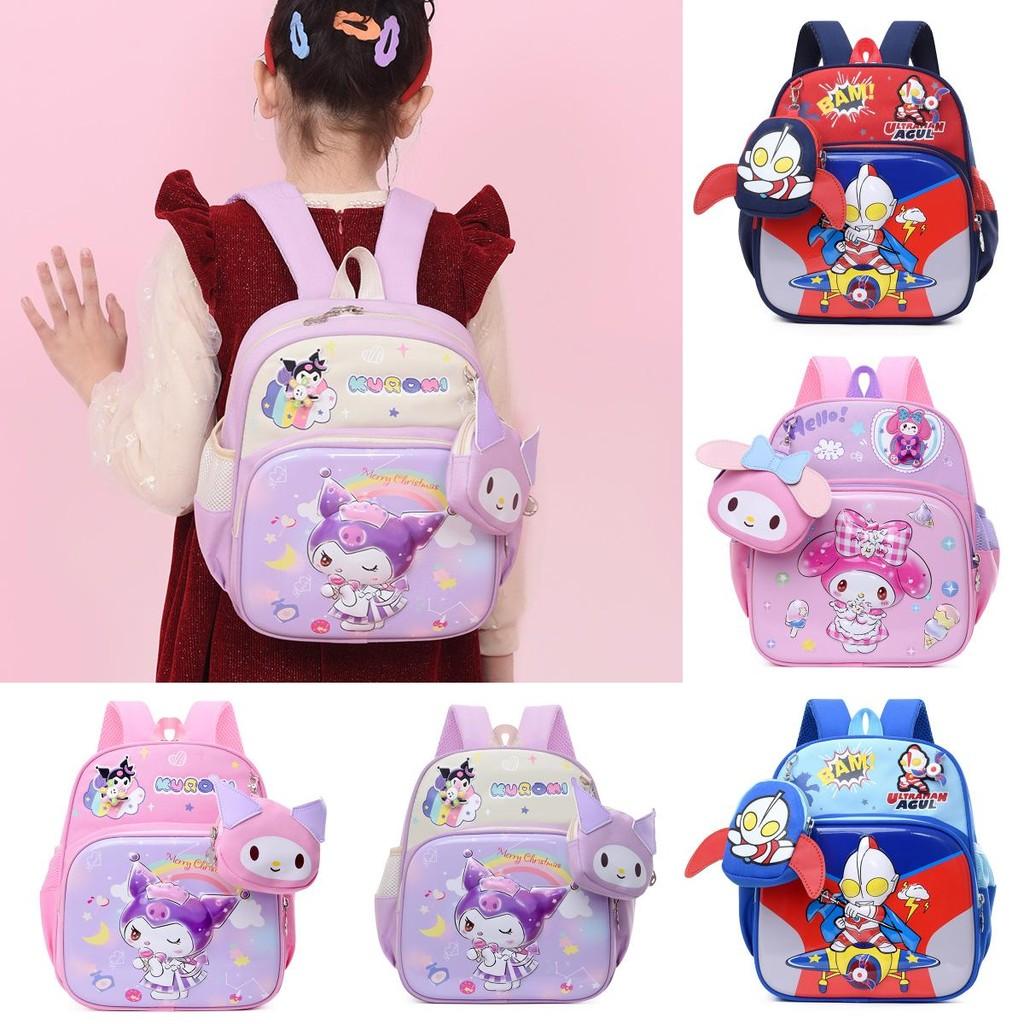 Ultraman Kuromi Melody Pattern Childrens Backpack With Breathable Oxford Fabric For Kindergarten Daily Use