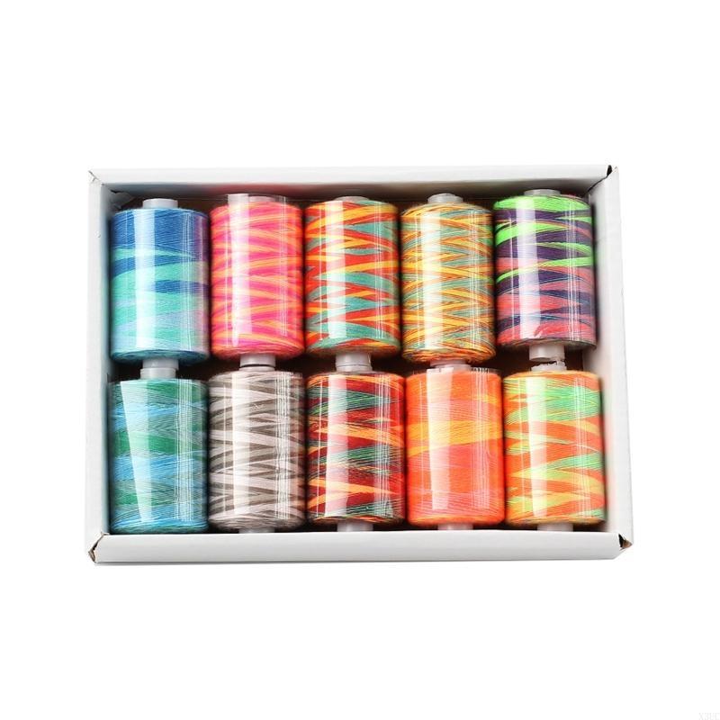 10 Pcs/Box 1000 Yards Sewing Thread Universal Connecting Thread Segment Dye Cord X3UC
