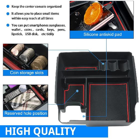 SHAOHAO For 2025 2026 Nissan Frontier Center Console Organizer Tray -2025 2026 Nissan Frontier (S/SV/Pro-X/Pro-4X/SL) Console Tray Frontier  2024