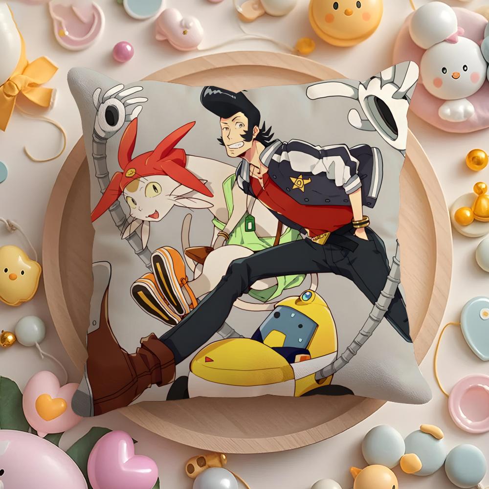 S-Space Anime D-Dandy Cushion Cover Home & Car Multi-Scene Pillow Cover - Reversible, Soft & Durable for Daily Use
