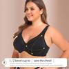 Lace Underwire Plus Size Bra, BCDEF Cups Sexy Shaping Corset Lingerie for Women