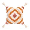 Boho Throw Pillow Cushion Cover Geometric Colorful Woven Tufted Farmhouse Pillowcase With Tassels