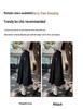 2025 New College Style Black A-Line Wool Skirt - Autumn/Winter Pear-Shaped Exclusive