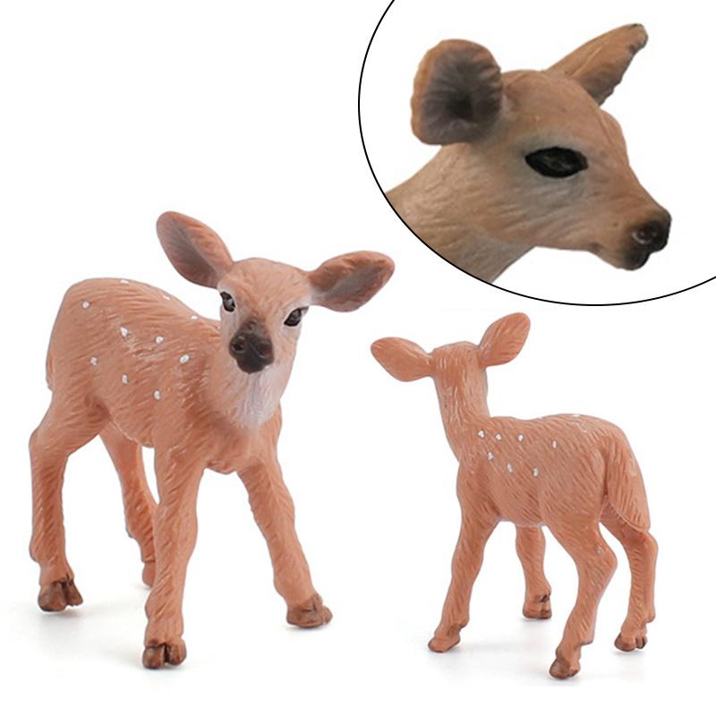 1pcs Animal Statue Small Whitetail Deer Solid Decoration Christmas Desktop Decoration Gift