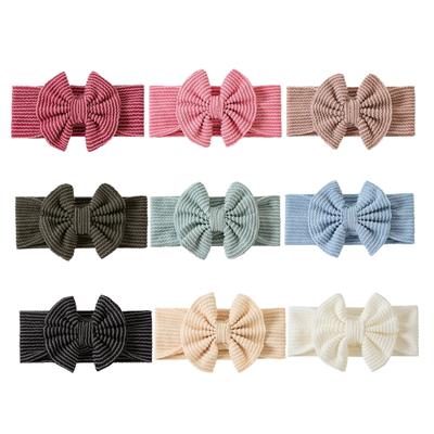 Stretchable Nylon Hairbands with Bows Fashionable Infant Headbands Soft for Baby Girls Excellent for Newborns To Kids