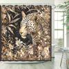 Camouflage leopard print shower curtain - Hidden predators in wild animals hanging on the living room wall, bedroom decoration