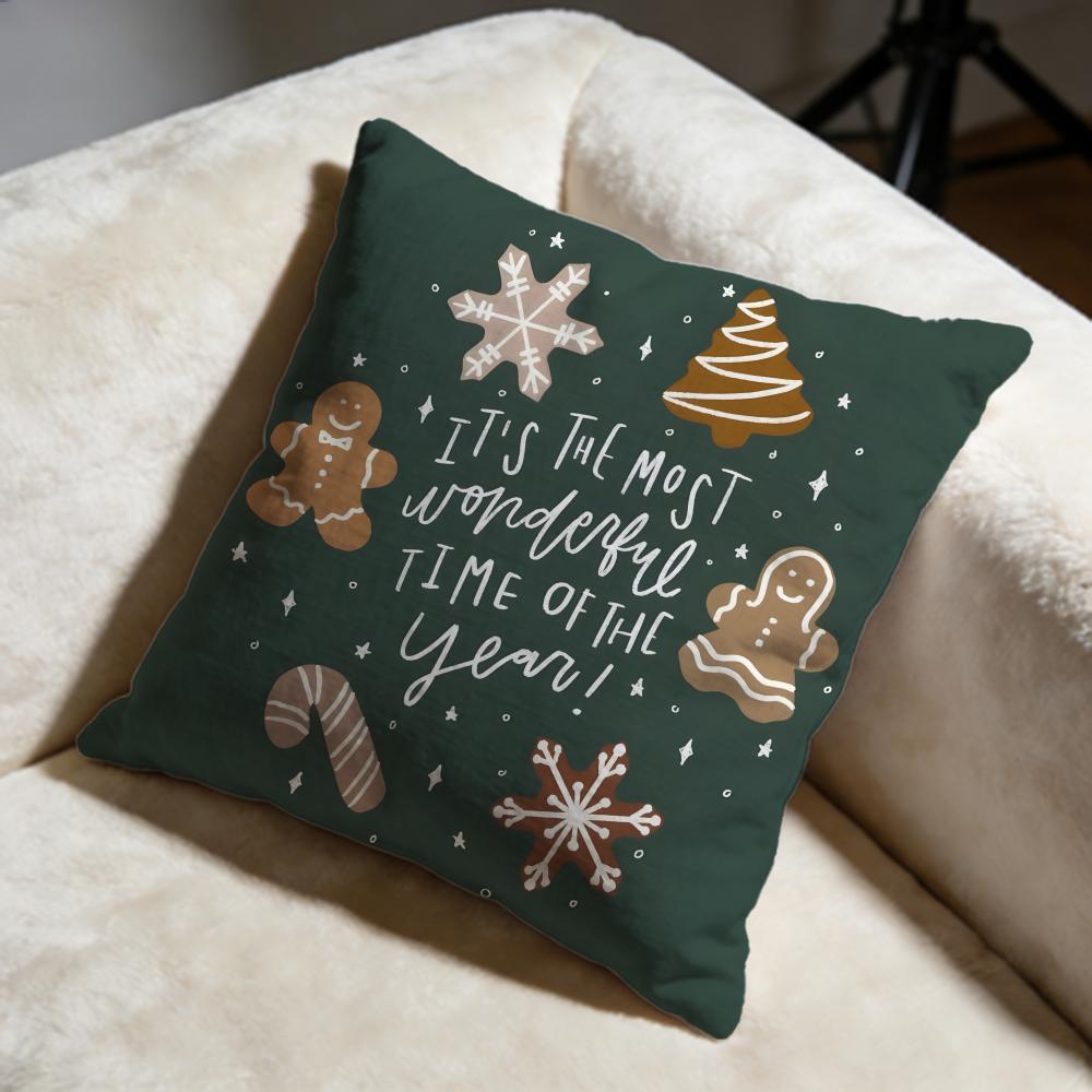 christmas Cushion Cover Soft Decorative Pillow Case Suitable for Bedroom Sofa Car Travel Use