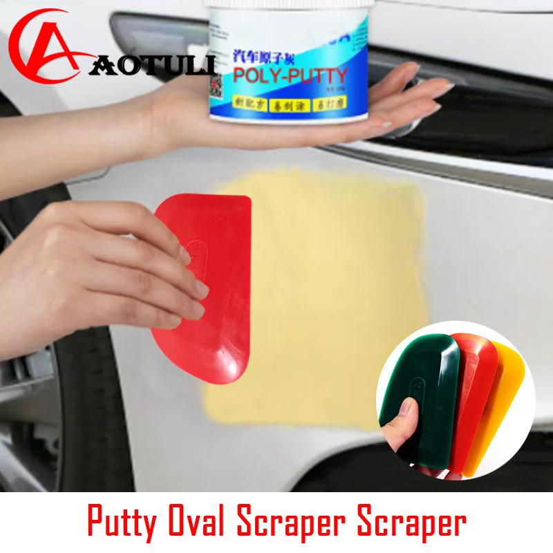 Paint Tool Putty Oval Scraper Scraper Putty Knife Plastic Car Paint Hand Tool Rubber Material