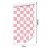 Checkerboard Wallpaper Coral and White for Living Room and Bedroom 50x1000