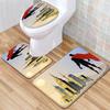 Textured Toilet Three-Piece Floor Mat Bathroom Three-Piece Carpet Doormat