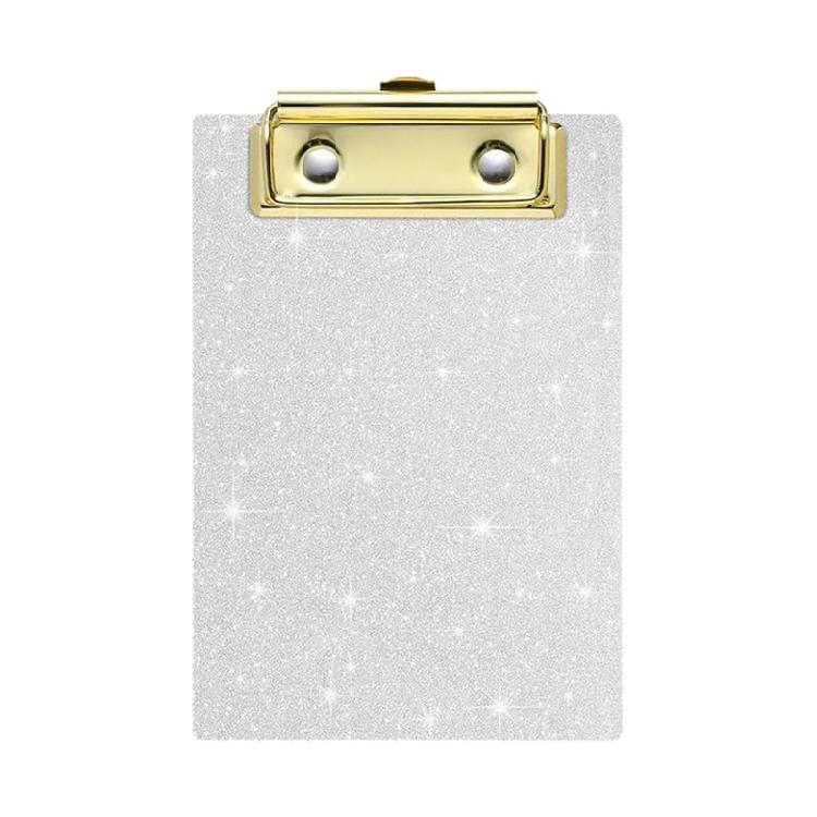 Sparkling Clipboard 6x4Inch Small Acrylic Clipboard Portable Document Organiser Writing Board For Organizing File Paper