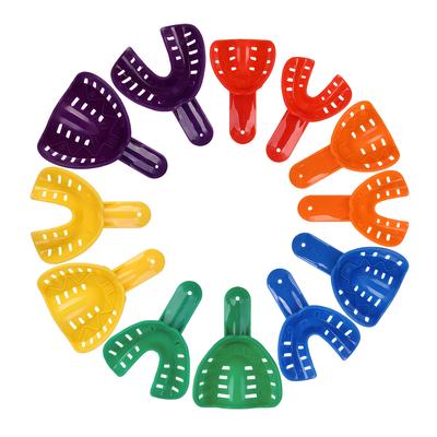 12 adet Diş İzlenim Kaşıkları Diş Hekimi İzlenim Dayanıklı Plastik Diş Tutucu Laboratuvar Diş Hekimliği Aksesuar Aletleri