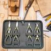 8PCS Mini Pliers Set Long Nose with Teeth Flat Jaw Round Curved Needle Diagonal Nose Wire End Cutting Cutter Tools