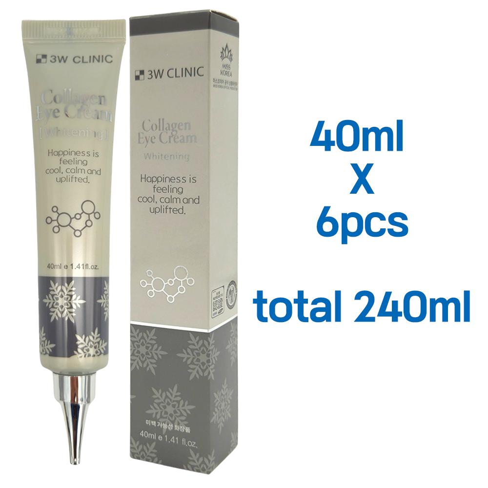 6 шт._[3W CLINIC] Коллагеновый крем для век 40 мл (беление) 40ml X 6pcs (total 240ml)