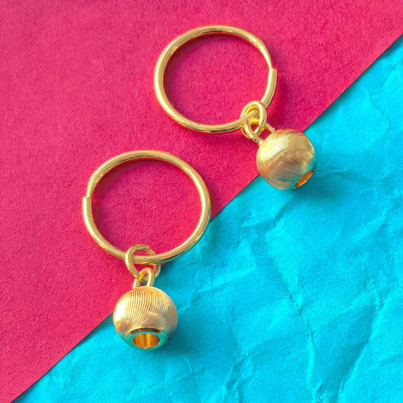 Gold-Plated Brass Cat s Eye Bead Earrings - Elegant, Versatile, Light Luxury Style 2026