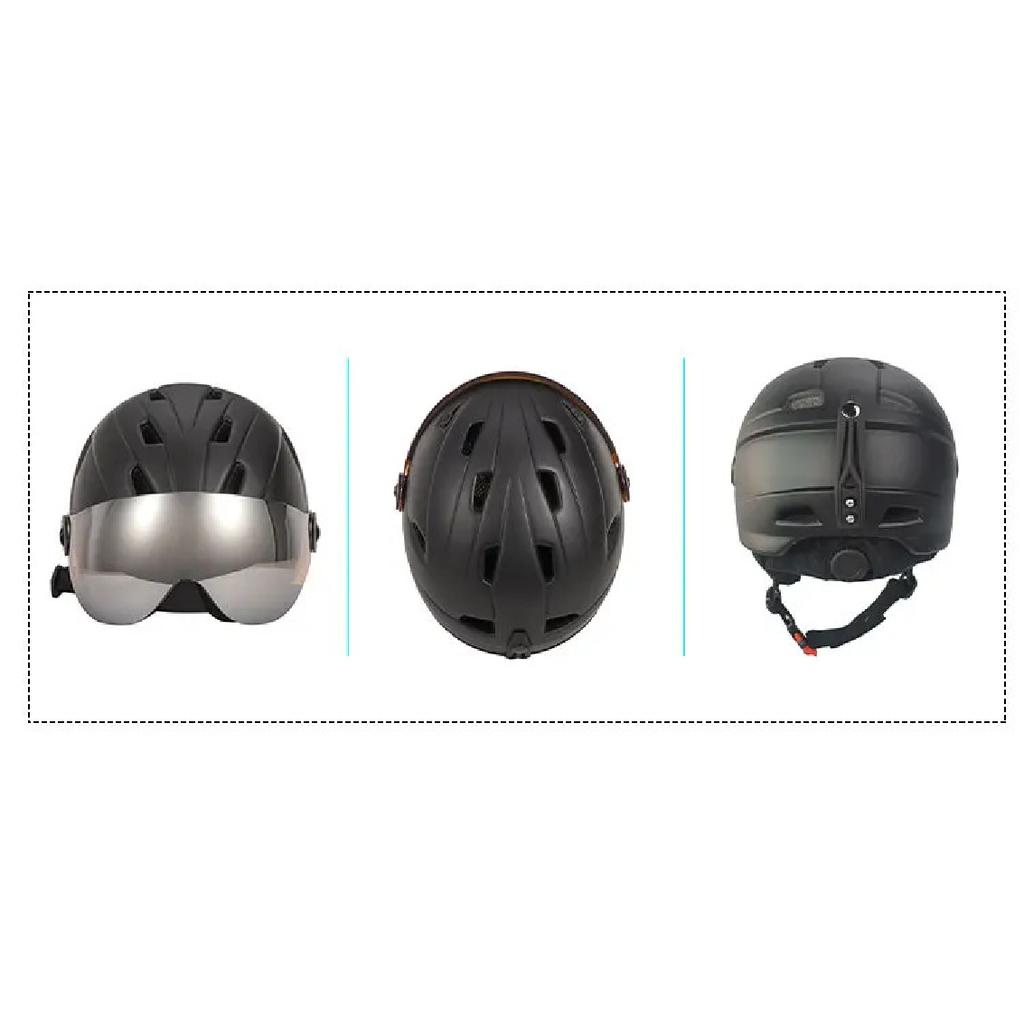 Helmet Ski Snowboarding Helmet With Goggle Set Removable Fleece Liner and Warm Ear Pads Safety Certify Skis Snow Helmet