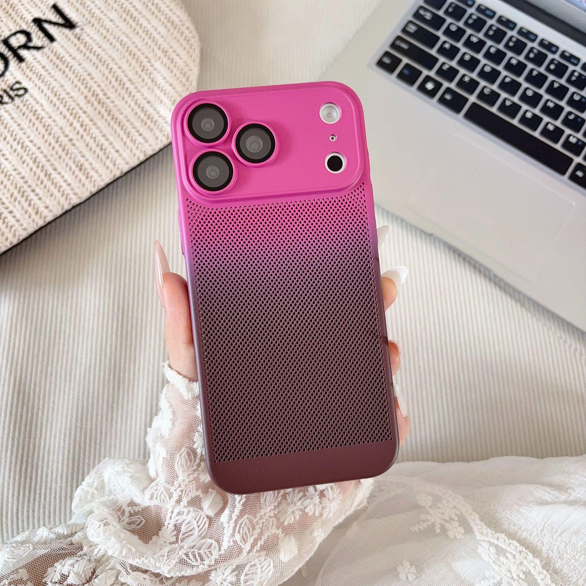 

Apple 17 Pro Max Heat Dissipation Gradient Case, iPhone 16 Ultra-Thin Skin-Feel with 15 Lens Film, Grid Design. iPhone 14 Pro Max