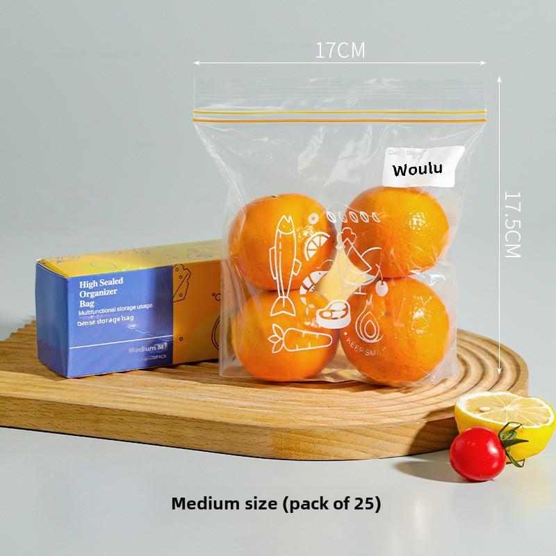  Food Storage Bags Home Use, Freezer Suitable Self Sealing Plastic Bags for Food