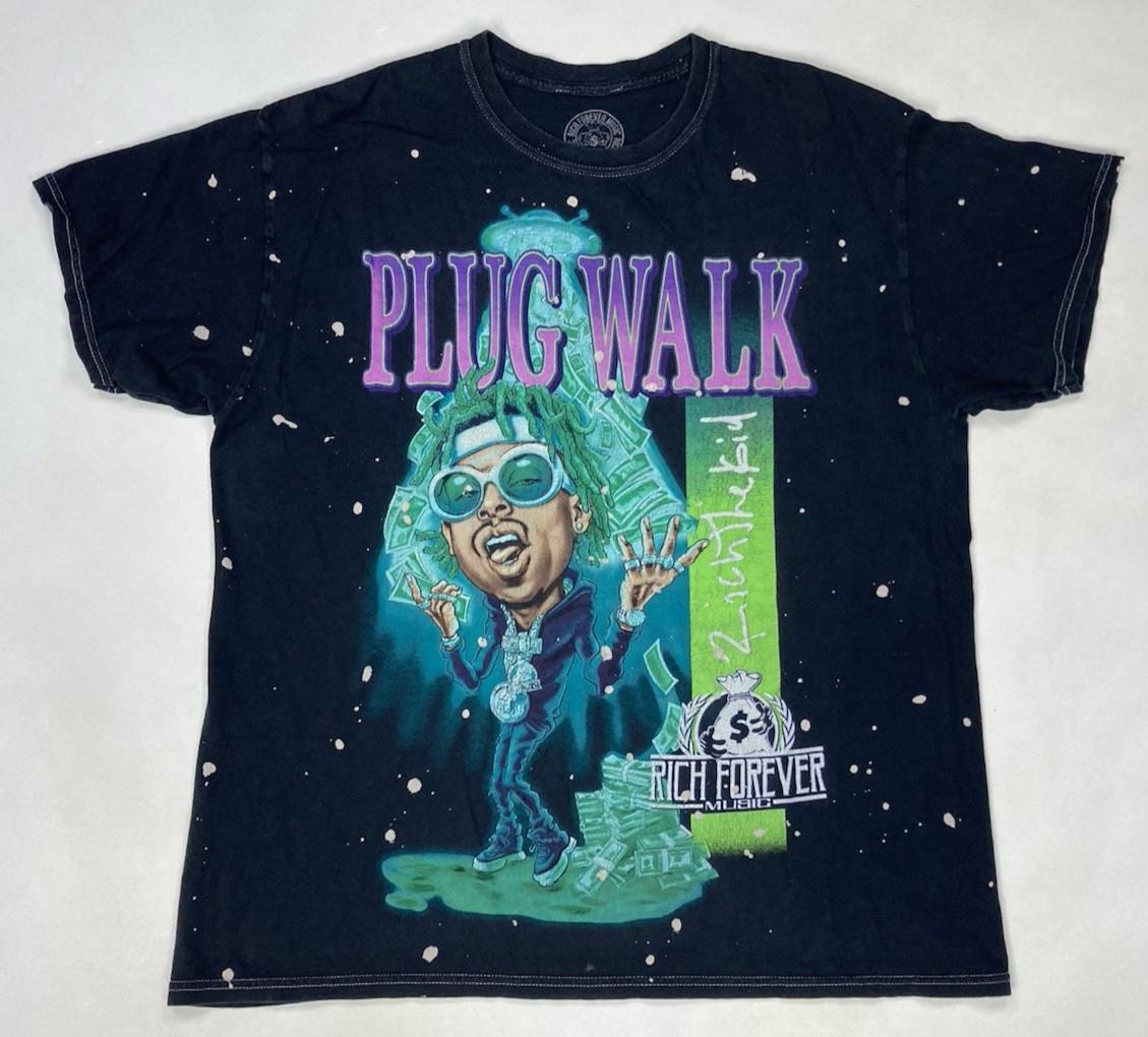 Rich The Kid Plug Walk Graphic T-shirt Men Large Black Music M