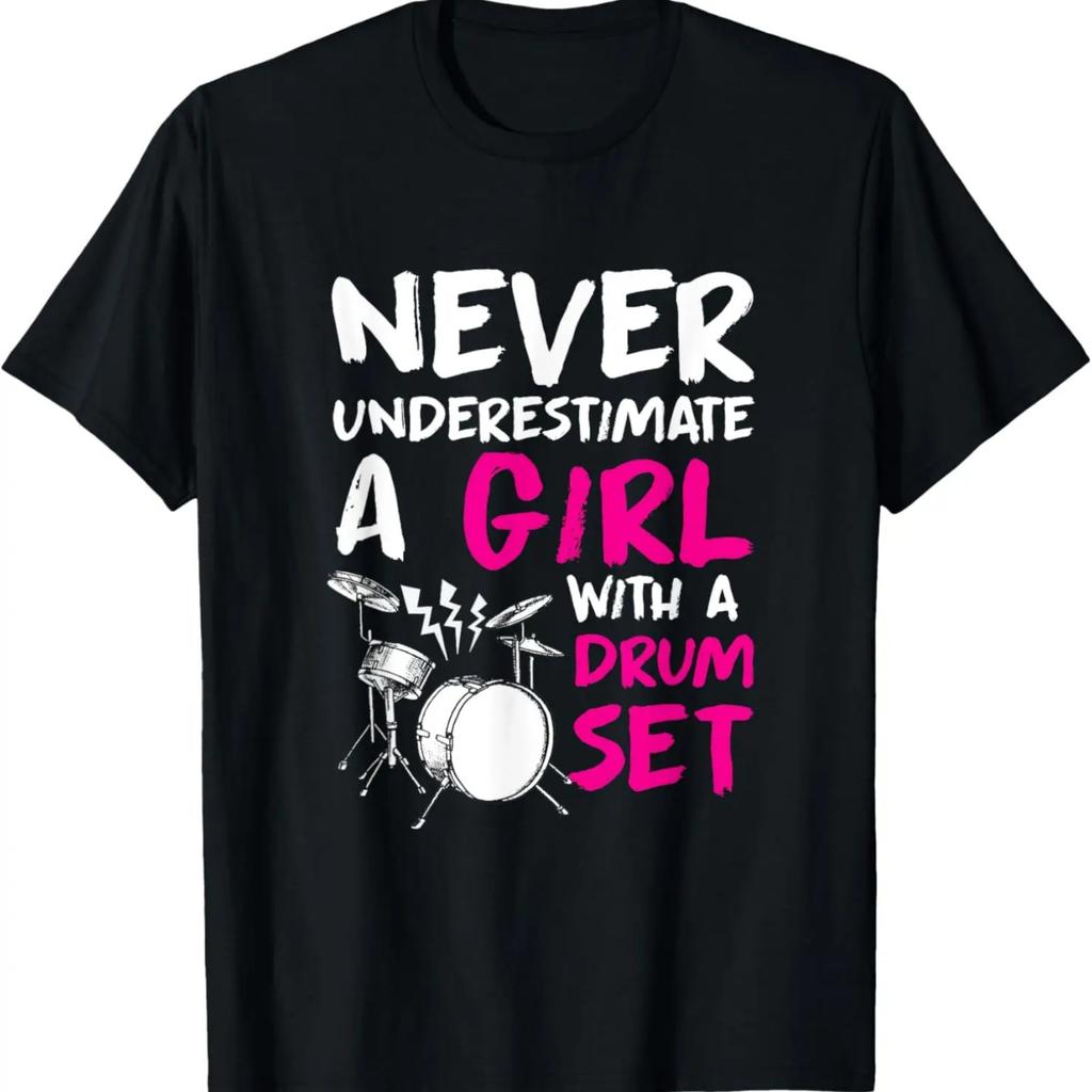 Drummer Drumsticks Women Girls Kids Gift Idea Drums T-Shirt