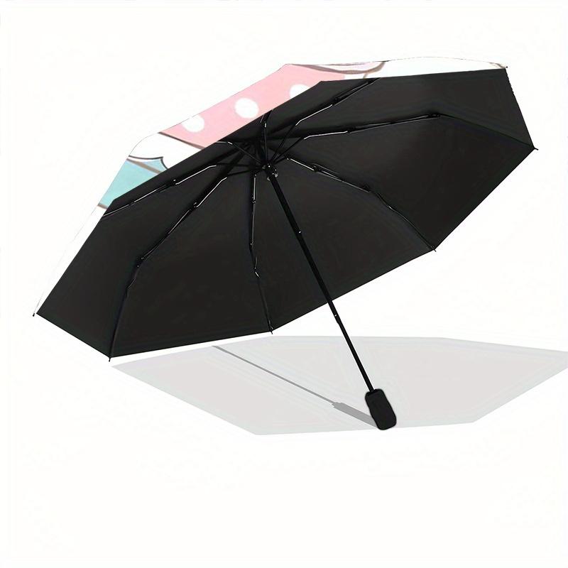 1pc Sanrio Gift Cinnamoroll Pattern Pattern Automatic Umbrella is Fashionable and Good-Looking, a Portable 3-Fold Umbrella, Suitable for Travel and Da