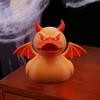 Demon Duck Figurine 3D Printed Devil Duck with Red Horns Bat Wings Halloween Gothic Collectible Statue Desktop Home Decor for Teens Adults