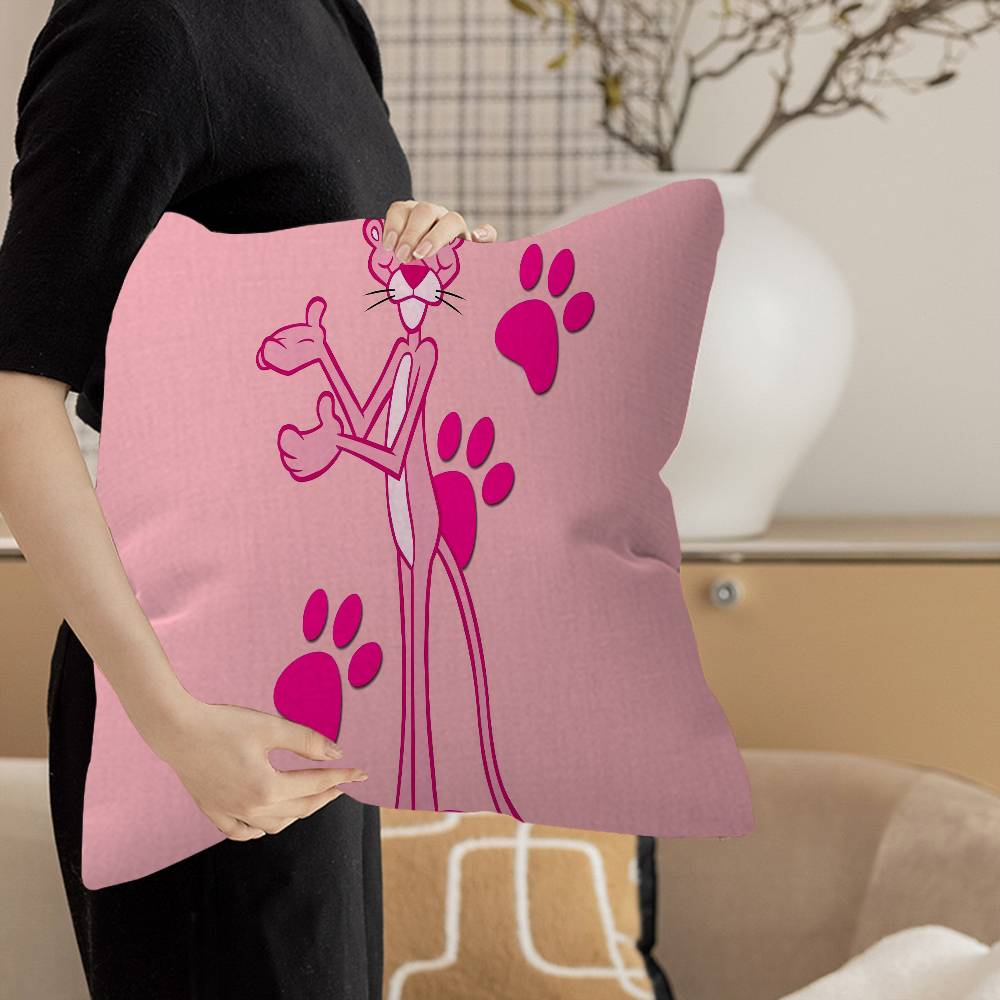 P-Розовая P-Пантера Подушка Подарок Декор для Дома и Офиса Подушка для Спальни Дивана Автомобиля Наволочка 12x12Inch