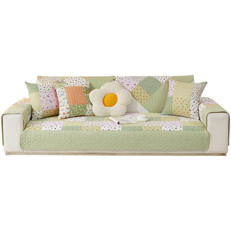 Sofa Cushion Four Seasons Universal Cushion Non-Slip Sofa Cover Simple High-Grade Washed Cotton Fabric Backrest Cover Cloth
