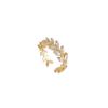 2024 Korean High-End Crystal Leaf Ring: Luxury Niche Design with Cold Aesthetic