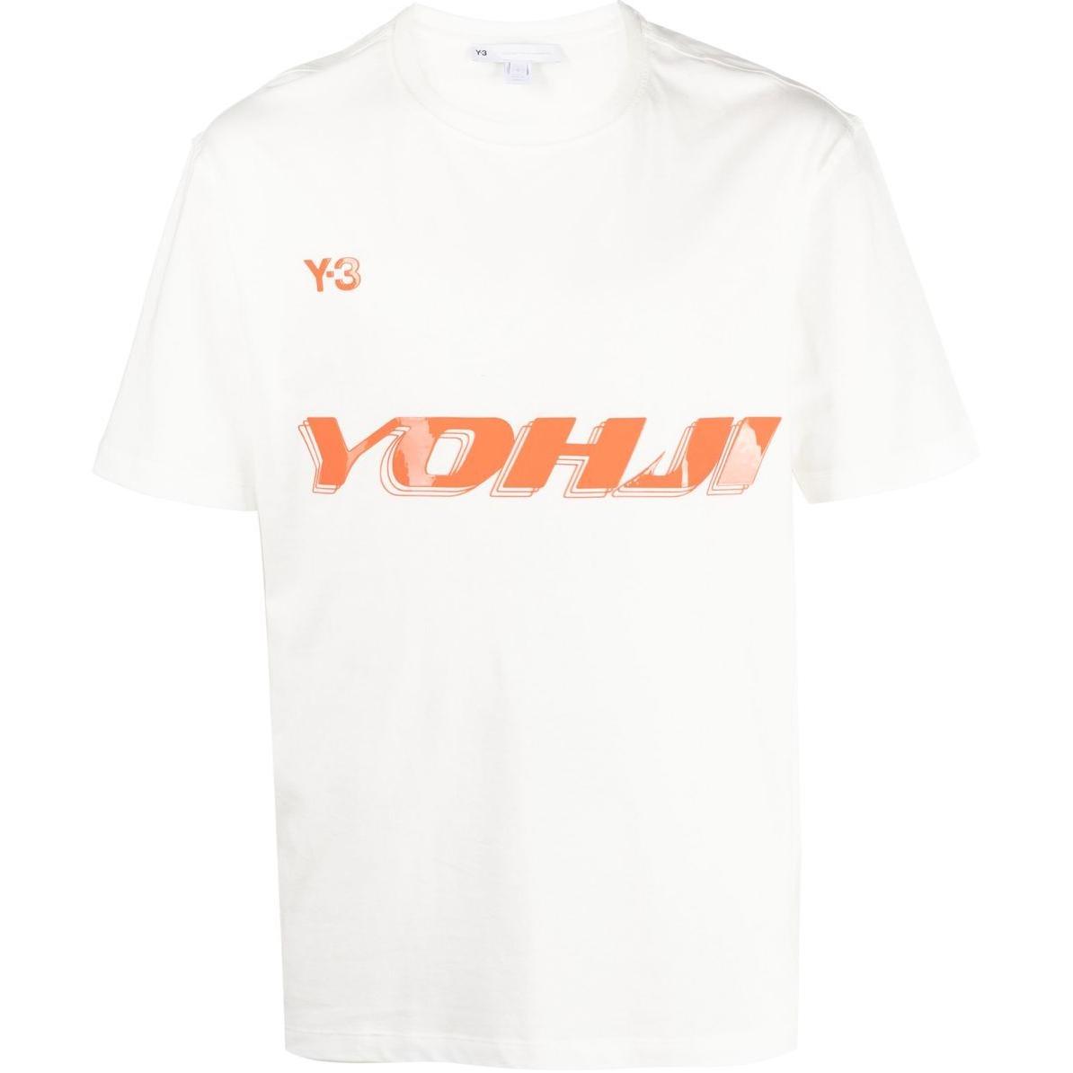 Y-3 Letter Logo Print Crew Neck Short Sleeve T-Shirt Unisex HT4729 S