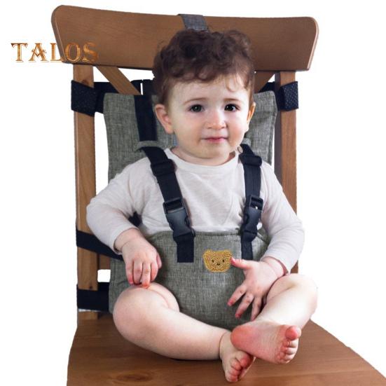 Toddler Booster Seat with Safety Buckle Adjustable Wear Resistant Foldable Dining Table High Chair Travel Booster Seat for Kids