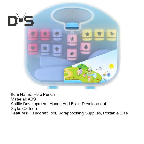 1 Set Craft Hole Punch 12 Patterns Kids Adults Beginner DIY Scrapbook Paper Shape Puncher Decorative Arts Crafts Scrapbooking Handcraft Tool