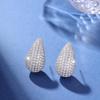 Elegant Teardrop Micro-Pave Diamond Stud Earrings for Women - Luxurious and Sparkling Accessories