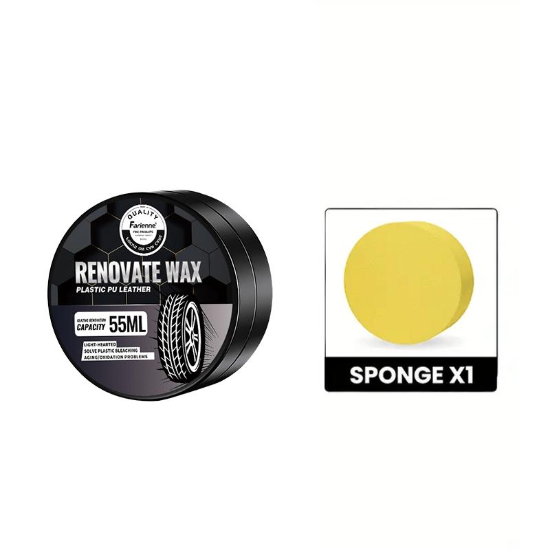 

Крем для перетяжки сидений и салона автомобиля - воск для ухода за искусственной кожей и пластиком для всех транспортных средств