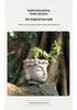 Zen Buddha Head Faux Stone Flower Pot for Garden Ornaments and Potted Plants