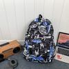 Schoolbag Korean Version Japanese Ins Fashion Trend Schoolbag Male Trendy Brand Couple Graffiti Print Junior High School Student Backpack