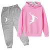 TZWYKids Casual Autumn Spring 2pcs Hoodie+Pants Letter Print Tracksuits 2-13 Years Boys Girls Simple Outfits Children Clothes Sets