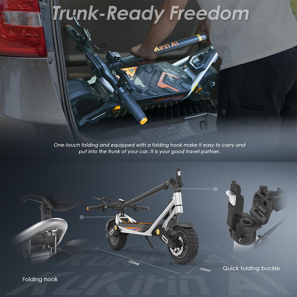 KuKirin A1 Electric Scooters Motor 800W 48V 13Ah Battery 45 Km/h Speed 45km Range 10 Inch Tyres